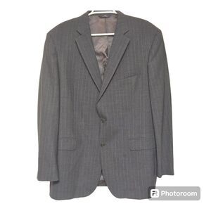 Brooks Brothers 346 Gray Pinstripe Wool Blazer 44L